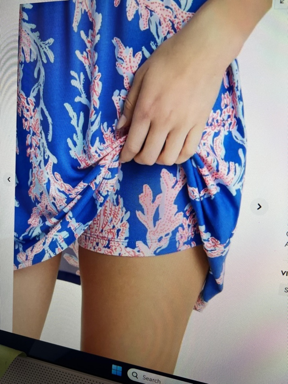 Lilly Pulitzer Size M Parigi Skirt Romper in Borealis Blue - Picture 2 of 3